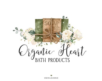 Soap Logo Design, Bath Bomb Logo, Bath Products Logo, Organic Beauty Products Logo. Natural Beauty Products Logo, Soap Bar Logo