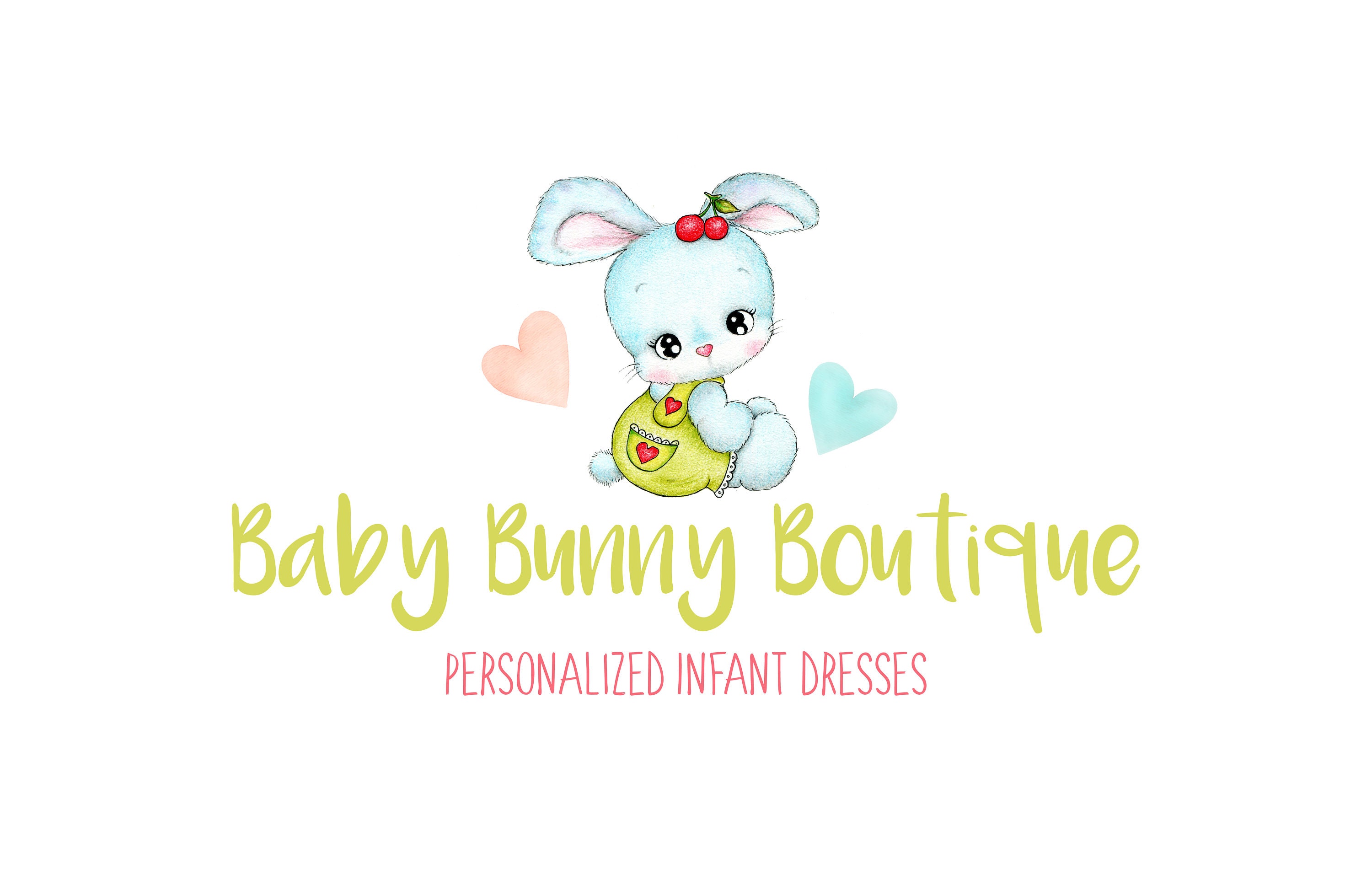 Bunny Logo-Rabbit Logo-Kids Logo-Children Logo-Baby Logo-Cute | Etsy