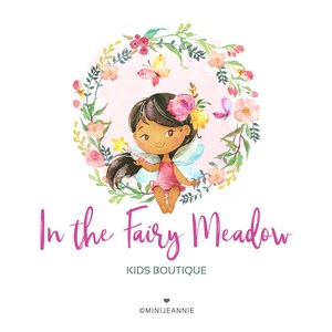 Fairy Logo-Kid's Boutique Logo-Party Planner Logo-Baby Shop Logo-Kids Products Logo-Kid's Clothing Logo-Premade Logo-Free Font Change