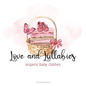 Baby Clothes Logo, Baby Gift Basket Logo, Baby Boutique Shop Logo, Kids Brand Logo, Baby Shop Branding, Baby Clothing Business Brand Logo