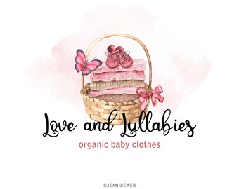 Baby Clothes Logo, Baby Gift Basket Logo, Baby Boutique Shop Logo, Kids Brand Logo, Baby Shop Branding, Baby Clothing Business Brand Logo