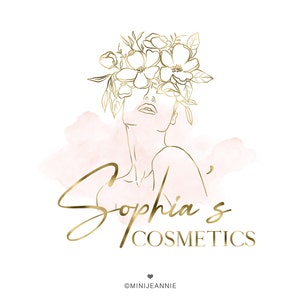 Beauty Logo, Aesthetics Logo, Esthetician Logo, Cosmetics Business Logo, Wellness Logo, Spa Logo, Woman Logo, Line art Logo, Boutique Logo