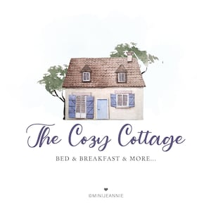 Premade Logo-Home Logo-House Logo-Cottage Logo-Real Estate Logo-Bungalow Logo-Farmhouse Logo-Realtor Logo-Interior Design Logo-Branding