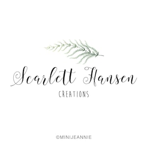 Leaf logo-Nature Logo-Organic Logo-Natural Logo-Laurel Logo-Shrub Logo-Business Logo-Premade Logo-Etsy Logo-Branding Package