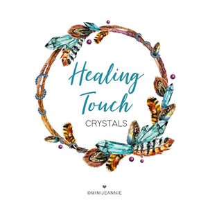 Crystal Logo-Jewellery Logo-Spa Logo-Crystal Wreath Logo-Rustic Logo-Healing Logo-Spa Logo-Premade Logo-Health Wellness Logo-Boutique Logo