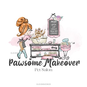 Pet Salon Logo, Pet Grooming Logo, Dog Salon Cat Salon Logo, Pet Spa Logo, Pet Day Care Logo, Pet Sitter Logo, Pet product Logo