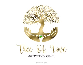 Tree Of Life Logo, Life Coach Logo, Holistic Health Wellness Therapy Logo, Mental Health Psychiatrist Psychologist Logo, Hands Logo Design
