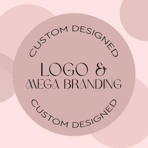Kundenspezifisches Logo-Design-Hand beschriftetes Logo-Business-Logo-Blog-Logo-Feminines Logo-Mega-Branding-Paket-Design-Instagram-Branding-Thank You Card