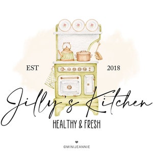 Retro Kitchen Logo, Catering Logo, Chef Logo, Cook Logo, Food Business Logo, Cooking Logo, Vintage Kitchen Logo, Restaurant Bakery Logo,