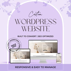 Custom Wordpress Website, Blog Design, WordPress Blog, Mobile Responsive Website Design