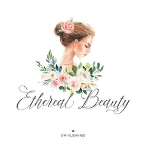 Bride Logo-Hairstylist Logo-Makeup Logo-Wedding Makeup Logo-Beauty Logo-Beauty Salon Logo-Bridal Makeup Logo-Makeup Artist  Logo
