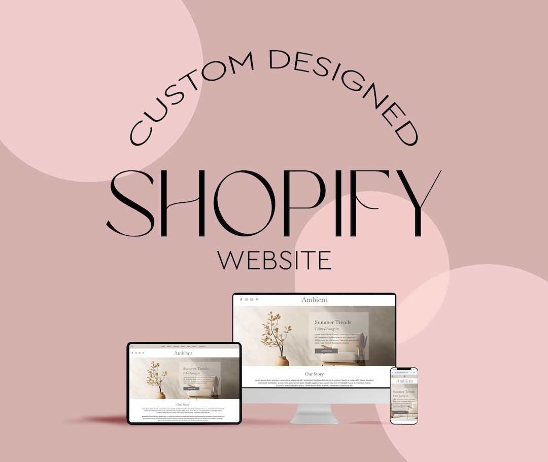 Custom Shopify Website Design - Shop Website, Professional Website for ...