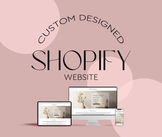 Custom Shopify Website Design - Shop Website, Professional Website for Services, Website for Shopify Boutique, Shopify Theme Boho