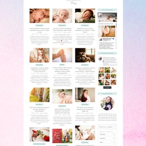 May include: A website for Stephanie Honikel Photography, featuring a blog with articles about newborn, maternity, and family photography. The website includes a contact form, a call to action to subscribe to the blog, and a logo with the text "Stephanie Honikel Photography".