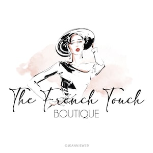 Fashion Woman Logo, Vintage Fashion Model Logo, Boutique Branding, Retro Woman Logo, Clothing Business Logo, Premade Logo, Style Logo