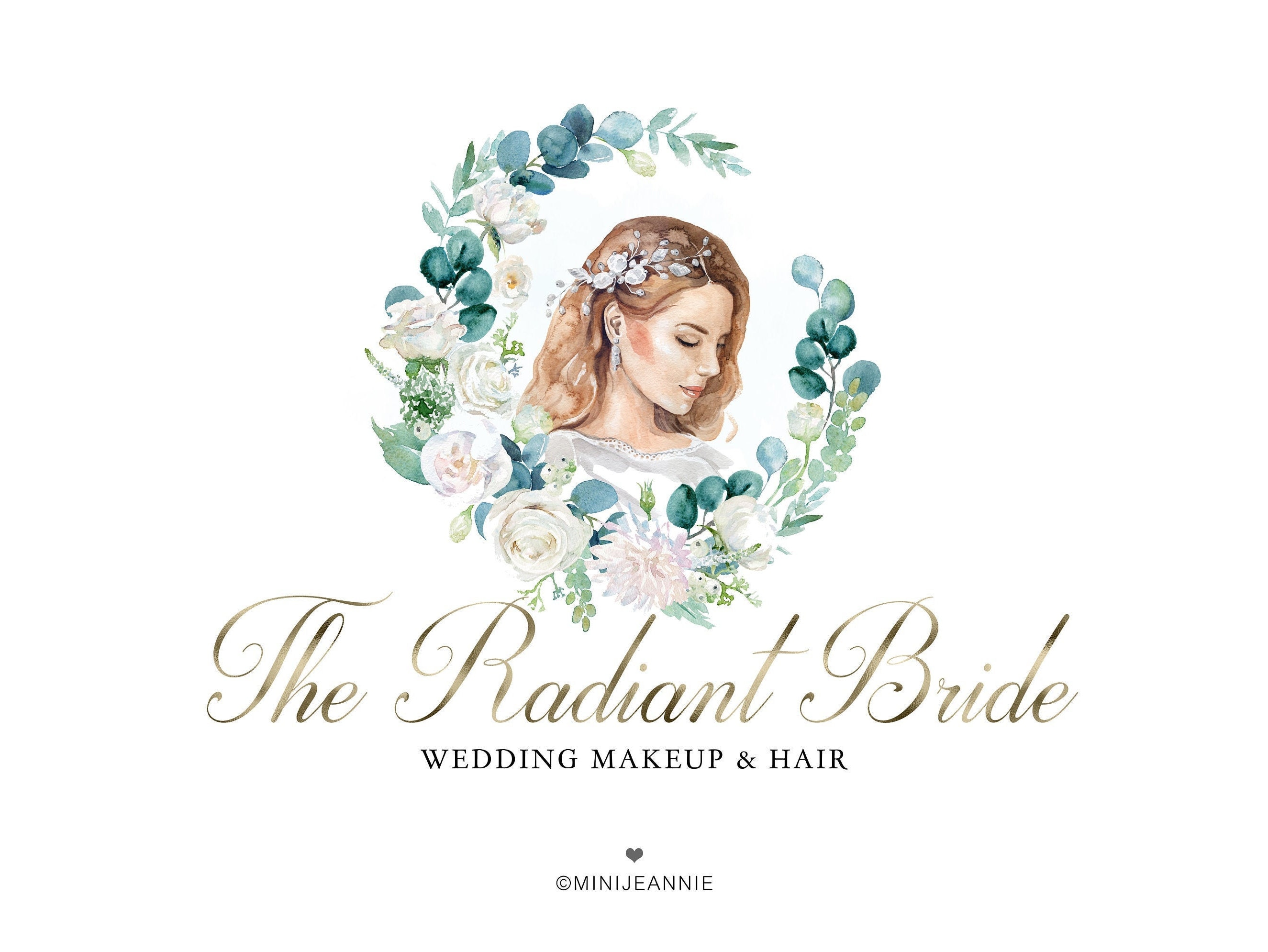 Hairstylist Logo-Makeup Logo-Wedding Makeup Logo-Bridal Hair  Etsy