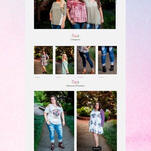 May include: A website homepage for an online clothing boutique called "The Clothesline Boutique". The website features a variety of clothing items, including dresses, tops, and jeans. The website also includes a section for featured products, which showcases some of the most popular items.