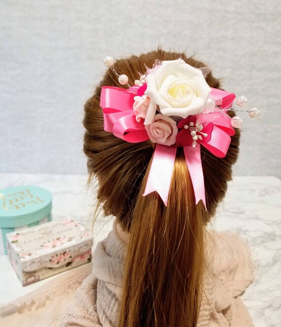 Pink Party Wear For Girls Pink Wedding Hair Accessory Unique Etsy