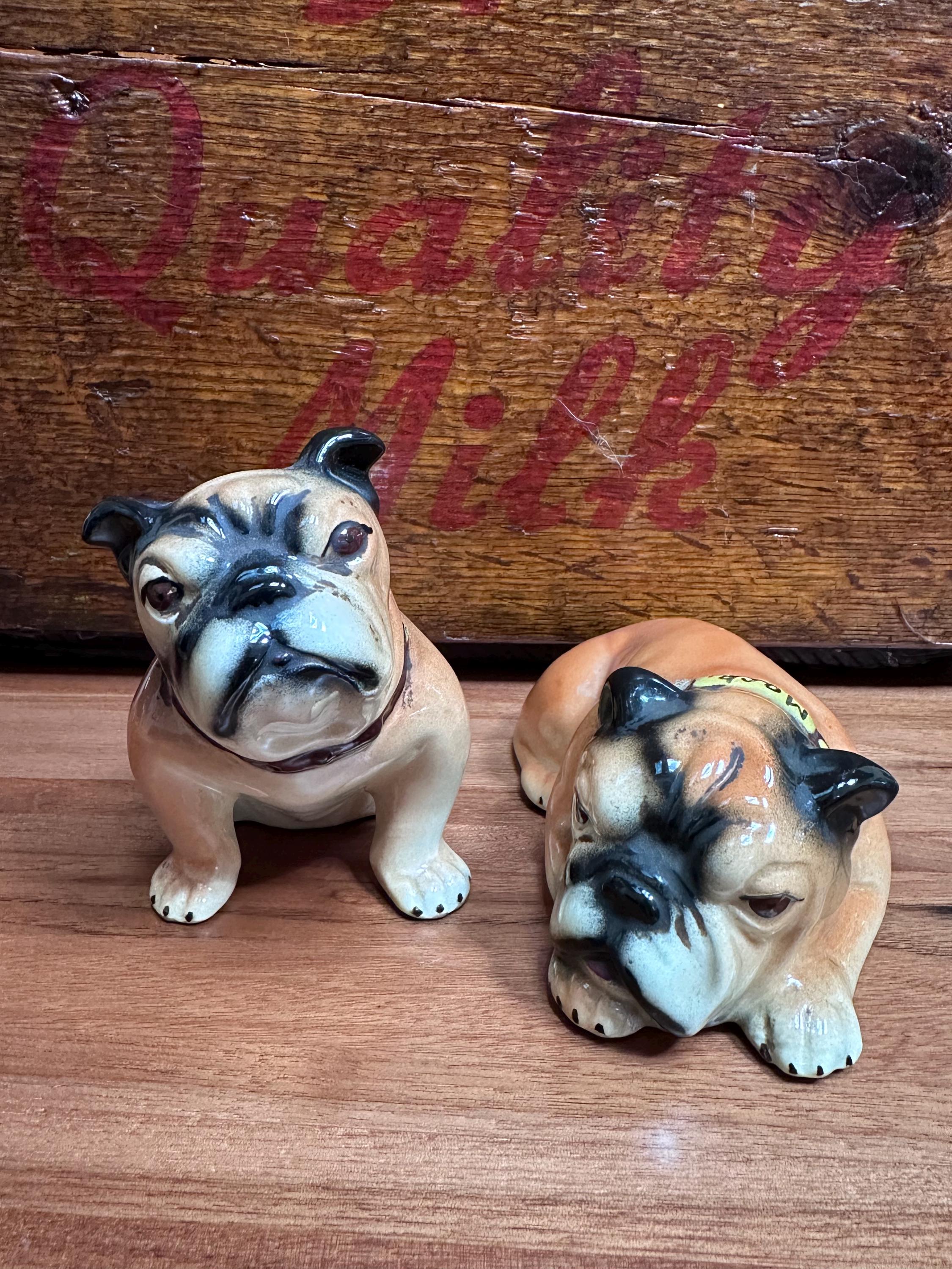 ブルドッグビンテージ置物 5点セット Vintage Bulldog Pottery - Etsy