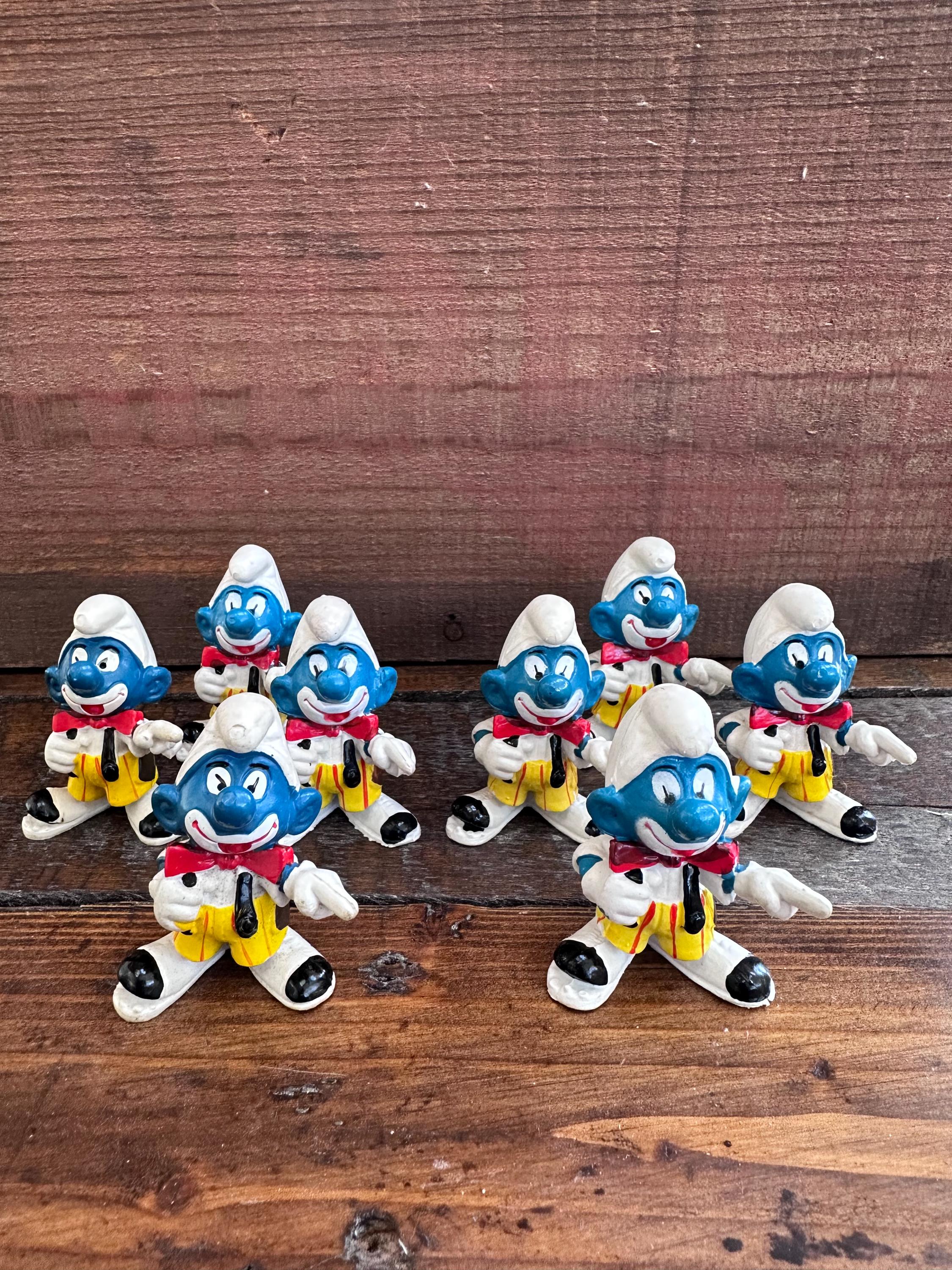 Schtroumpf Schleich: Lot De 8 Figurines NOEL - Prieur Et Prieuse (Smurf