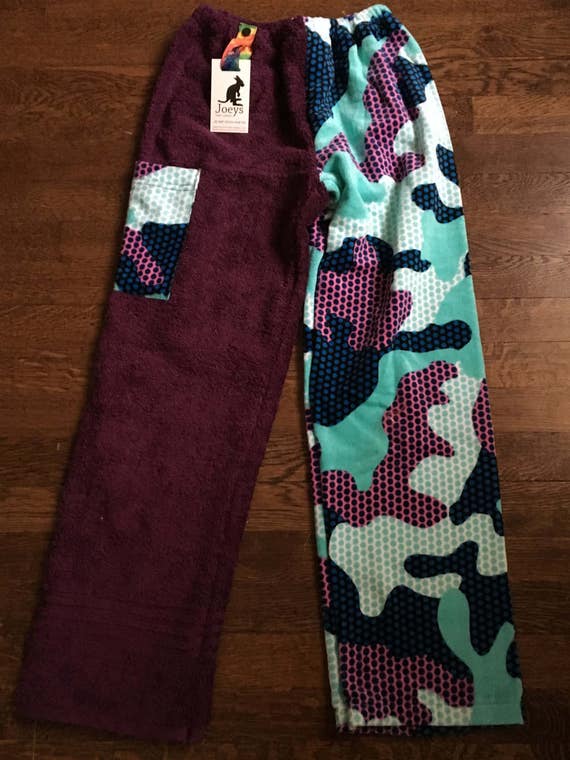 Towel Pants Youth XS Teal Camo Purple Etsy