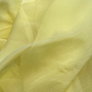 Lemon silk chiffon remnant