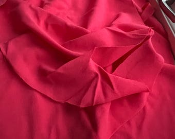 Coral single pure wool crepe remnant