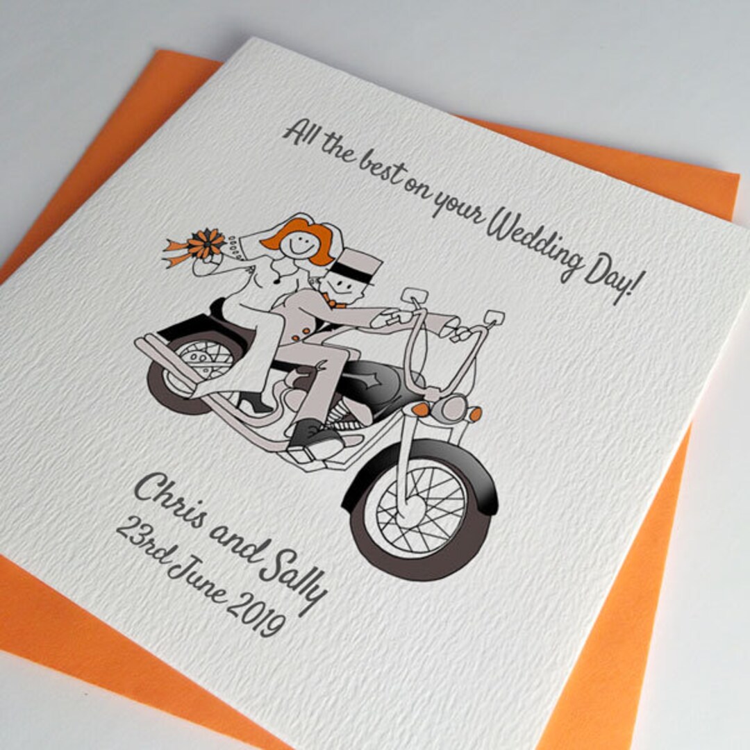 Harley Wedding Card or Biker Anniversary Card - Etsy