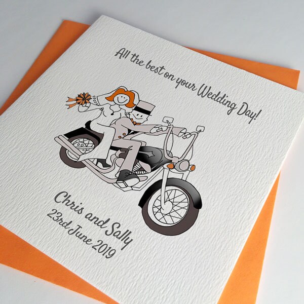 Carte De Mariage Harley Ou Carte Anniversaire Biker Etsy France