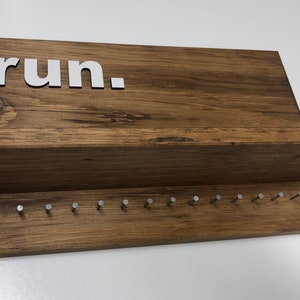 Run | Lg Wooden Medal Hanger with shelf