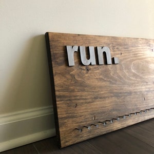 Run | Lg Wooden Medal Hanger