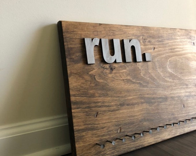 Run | Lg Wooden Medal Hanger