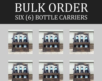 6-pack of 6-packs - Bulk Customizable Beer Caddies / Bottle Carriers / Totes (lot of 6)