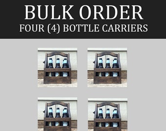 4-pack of 6-packs - Bulk Customizable Beer Caddies / Bottle Carriers / Totes (lot of 4)