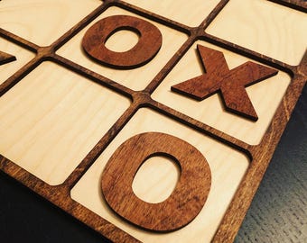 Tic Tac Toe Wooden Customizable Game