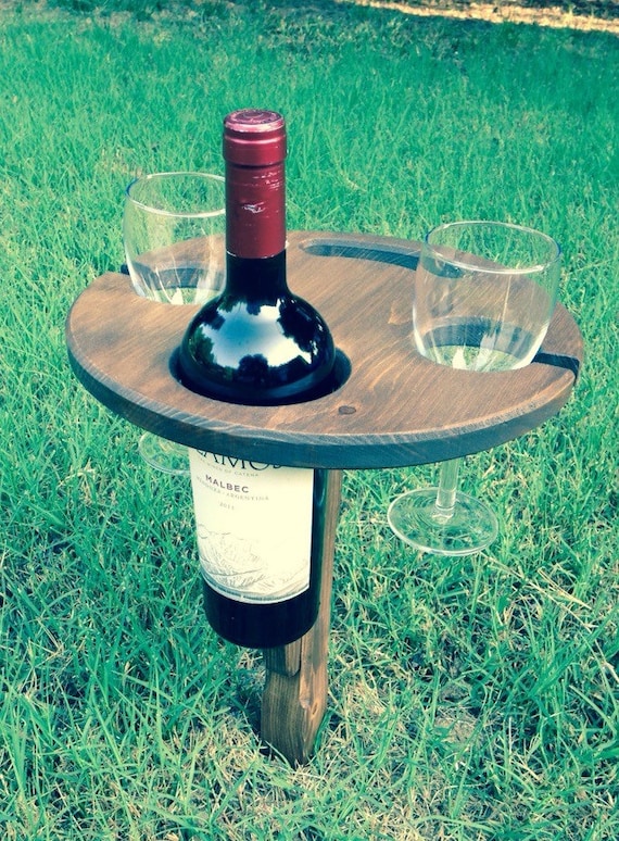 Outdoor wine holder table hot sale