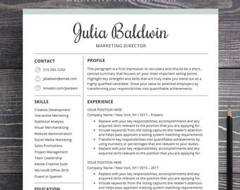 resume template cv template word for mac or pc etsy creative resume template for mac