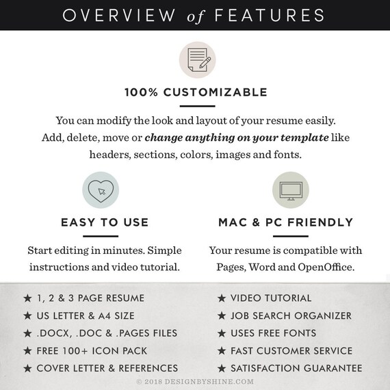 professional resume template with photo modern cv word mac pages free cover letter teacher instant download the sophia modern search friendly resume