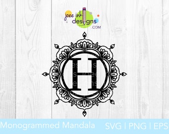 Download Mandala Letter H Etsy