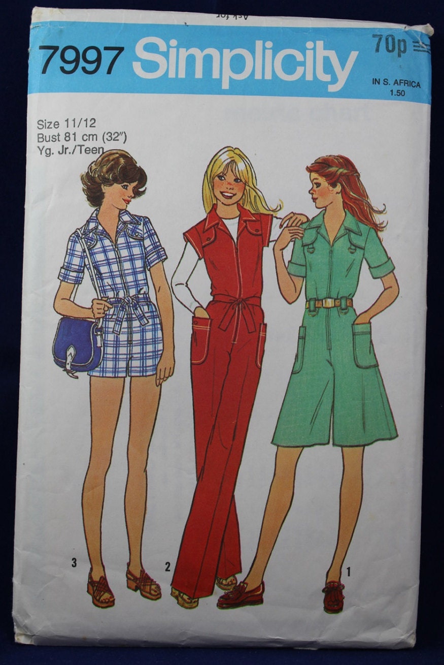 Sewing Pattern for a Girl's Jumpsuit & Gaucho Dress for Etsy