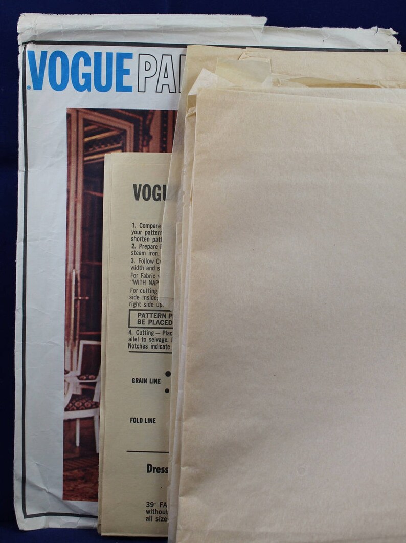 Vogue 1554 Evening Dress by Laroche in Size 12 Paris Original Sewing Pattern