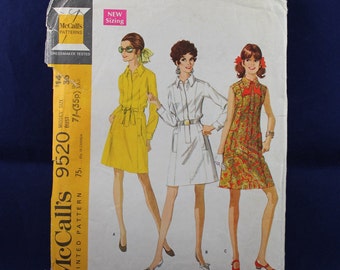 Vintage 60/'s McCall/'s 6284 Summer Sleeveless Slim Fitting Keyhole Dress Sewing Pattern 3 Options Petite Size UK 10 Bust 32