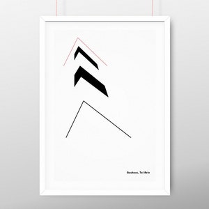 Bauhaus Tel Aviv Wall art print trendy Bauhaus architecture print Abstract architecture print