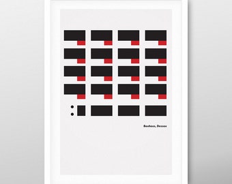 Bauhaus Architectural art work minimalistic design Architectural prints Tel aviv Bauhaus decor