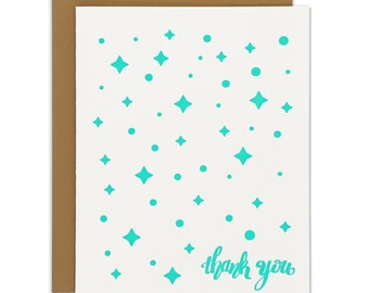 Thank Your Lucky Stars |  Letterpress Printed Greeting Card