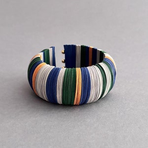 Bracciale di carta multicolore, bracciale a cerchio, gioiello di design, taglia unica