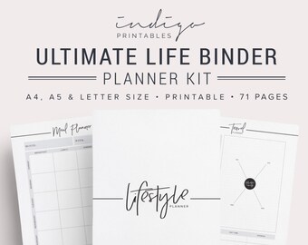 Ultimate Life Binder, Lifestyle Planner, Life Planner, Life Binder, Life Kit, Planner Kit, Planner Pack, Printable Planner, Planner Inserts