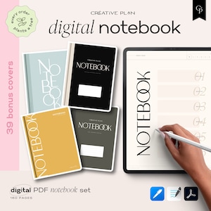 Digital Notebook, Beige Notebook, 6 Section Notebook, Goodnotes Notebook, Dot Grid Notebook, Blank Notebook, Square Grid Notebook, Minimal