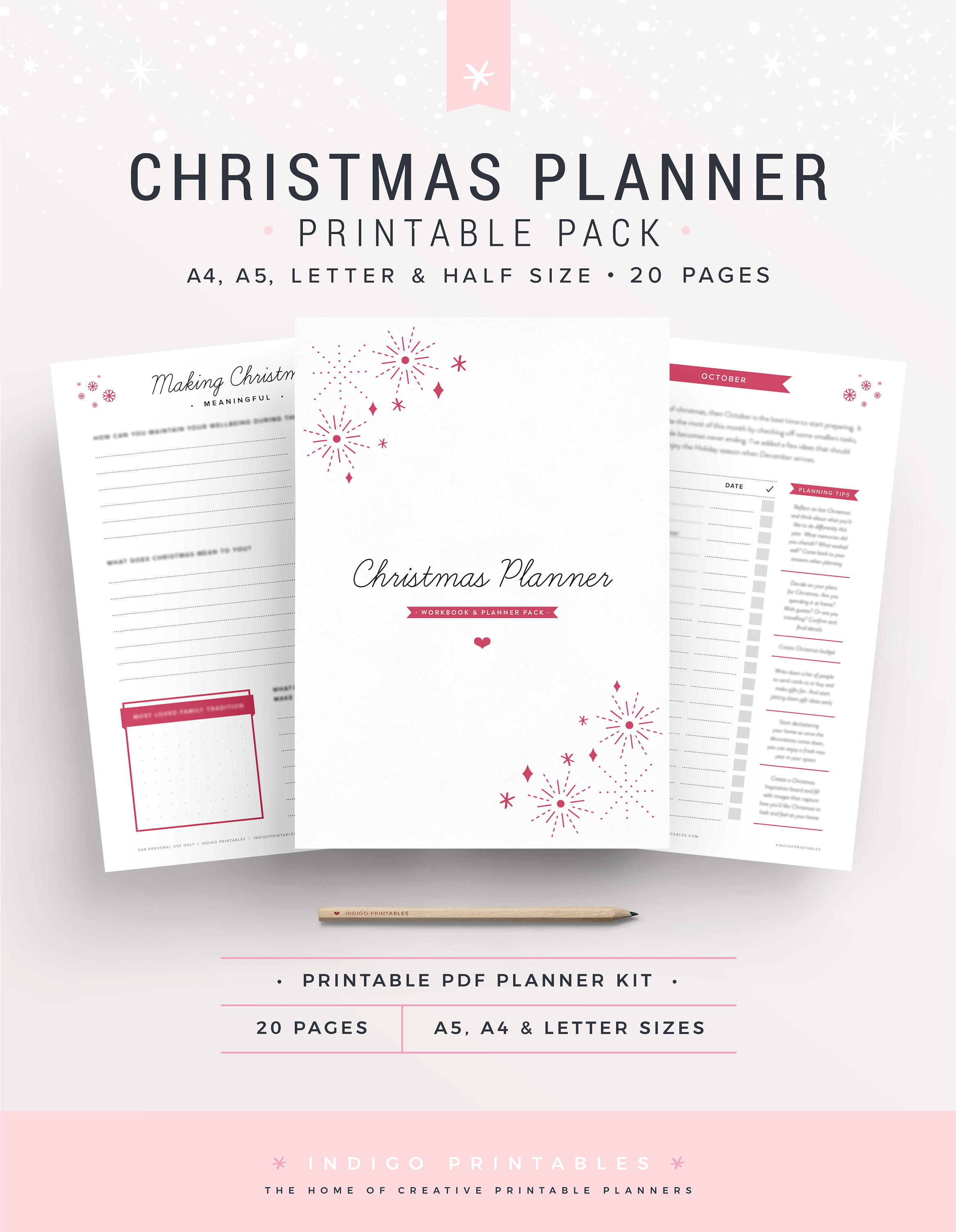Christmas Planner Christmas Organiser Present Planner | Etsy
