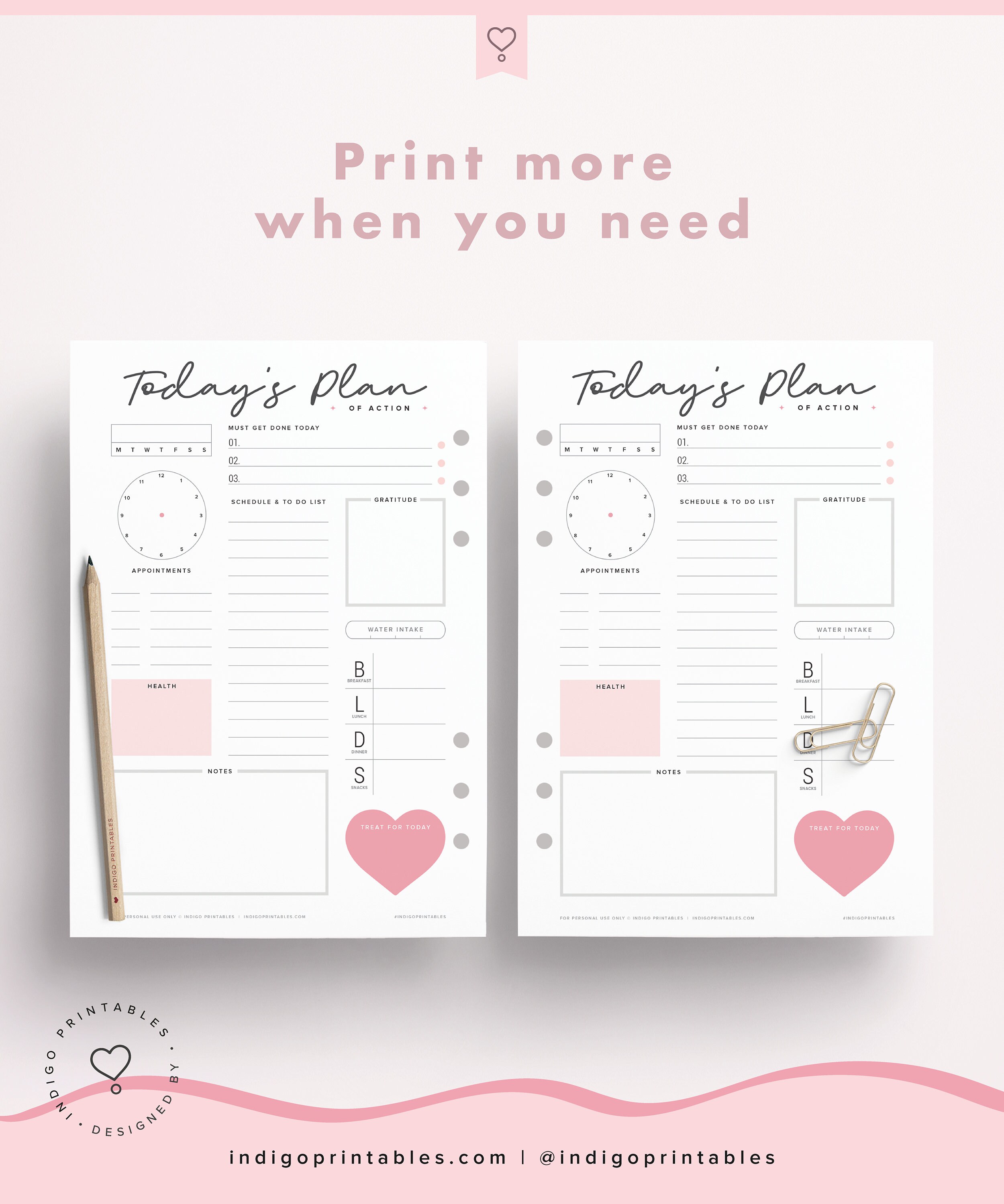 Daily Planner Printable Day Organizer A4 Daily Planner Etsy